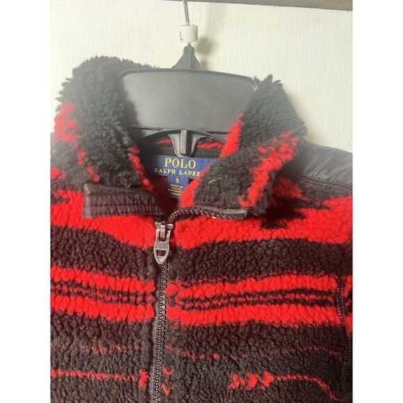RALPH LAUREN AZTEC PRINT FLEECE JACKET KIDS CORE SZ 5 WESTERN COWBOY Mm - Picture 4 of 7